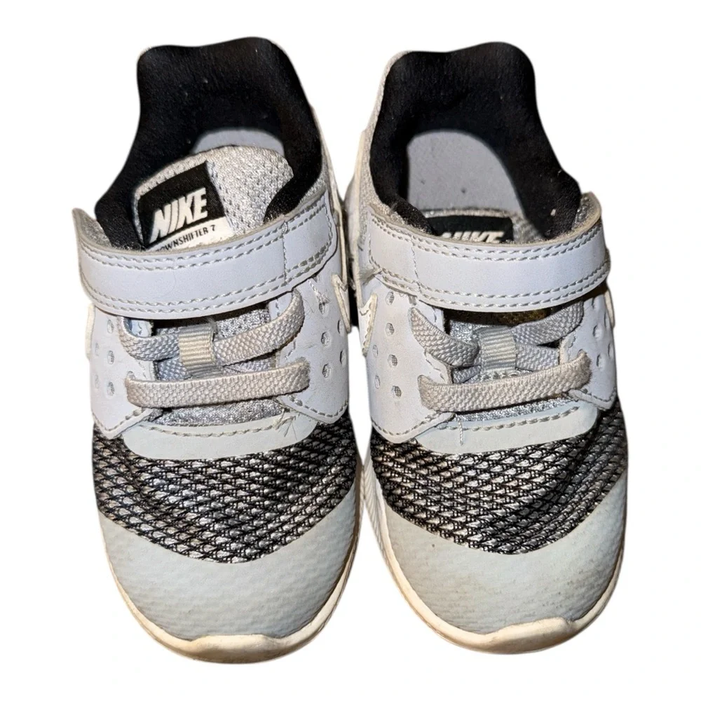 Nike Baby Boy's Downshifter 7 Athletic Shoe Grey/White/Black - Picture 2 of 6